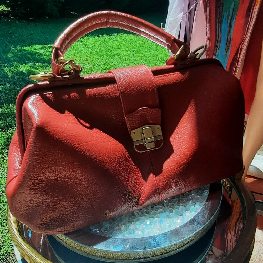 Ameri Leather Doctor’s Handbag Satchel Crossbody … - image 4